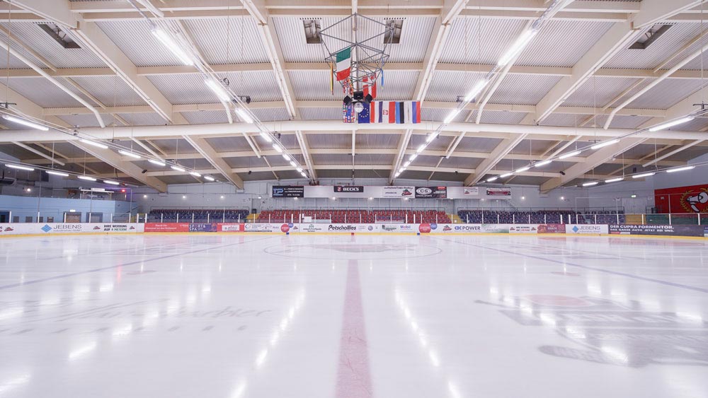 Solution d’éclairage LED pour une patinoire