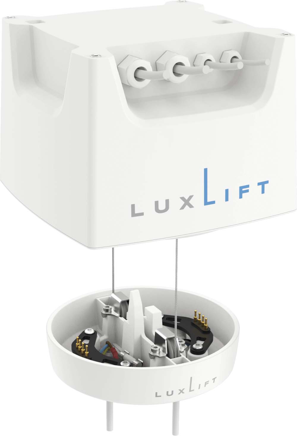 LuxLift Light mit abgesenktem Lift für Leuchten, Lampen und Werbebanner