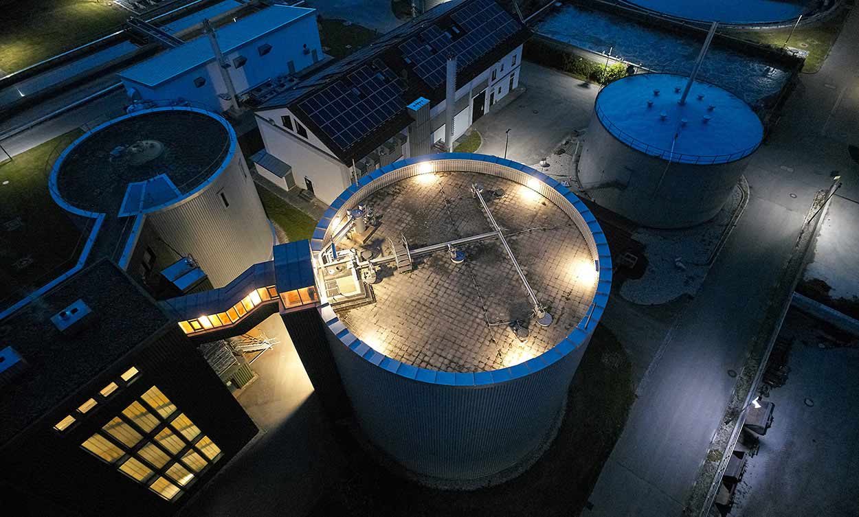 Éclairage LED de la tour de fermentation