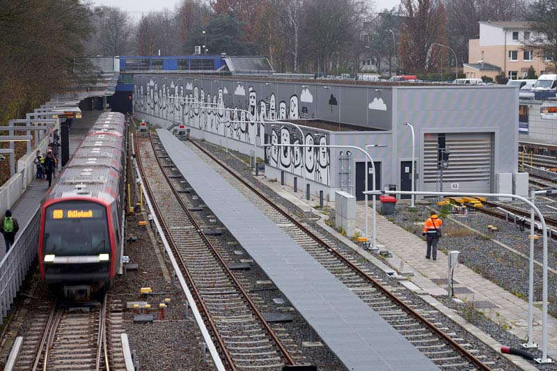 Außenwände der Waschhalle