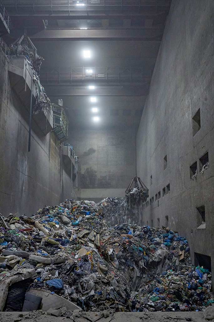 Müllbunker des Heizkraftwerkes München-Nord