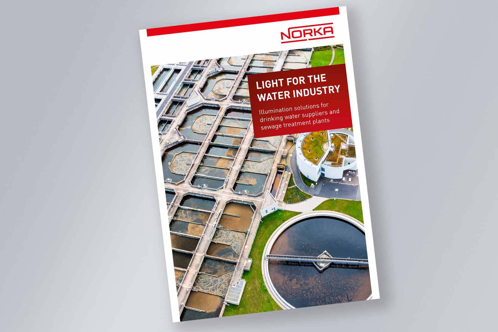 Our brochure about lighting for drinking water suppliers and sewage water treatment