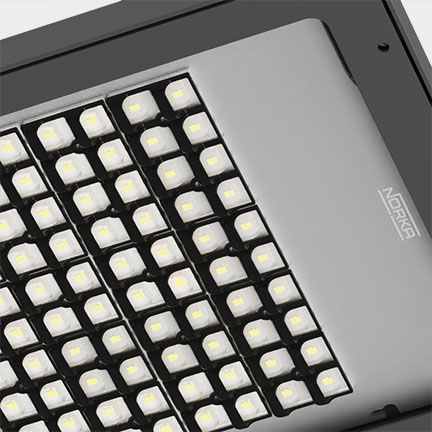 Robust CARPO DB LED luminaire with die-cast aluminum housing, built to withstand harsh outdoor conditions