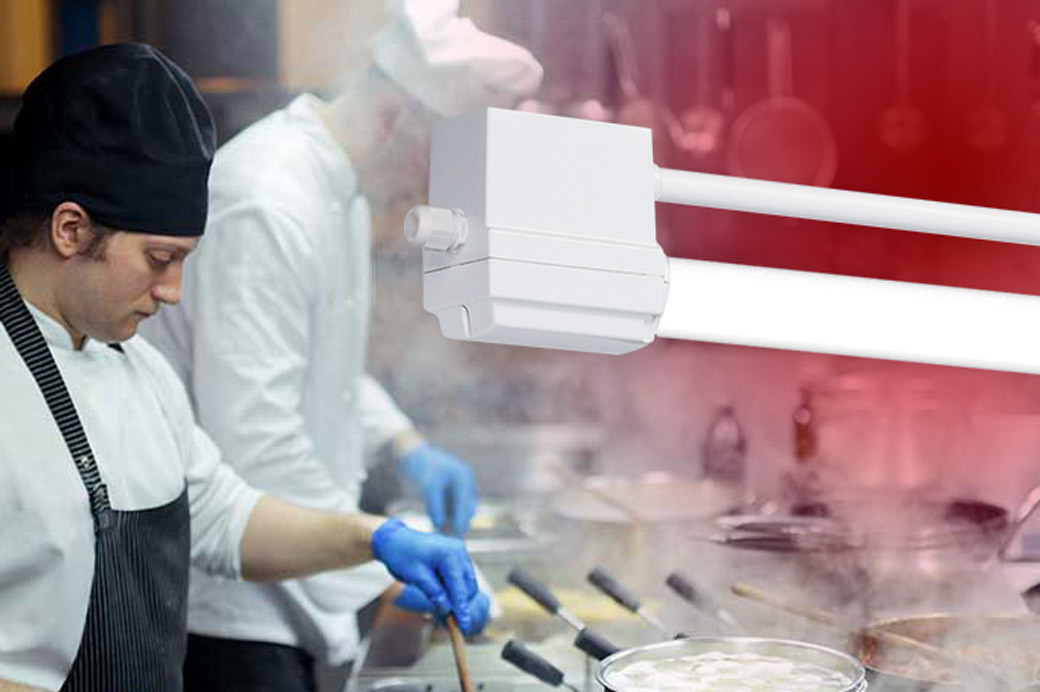 Les températures ambiantes élevées, jusqu’à +90 °C ne posent aucun problème à notre luminaire pour hautes températures BREMERHAVEN LED